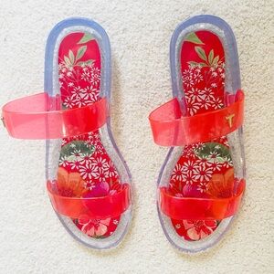 Pink Ted Baker two strap jelly sandal